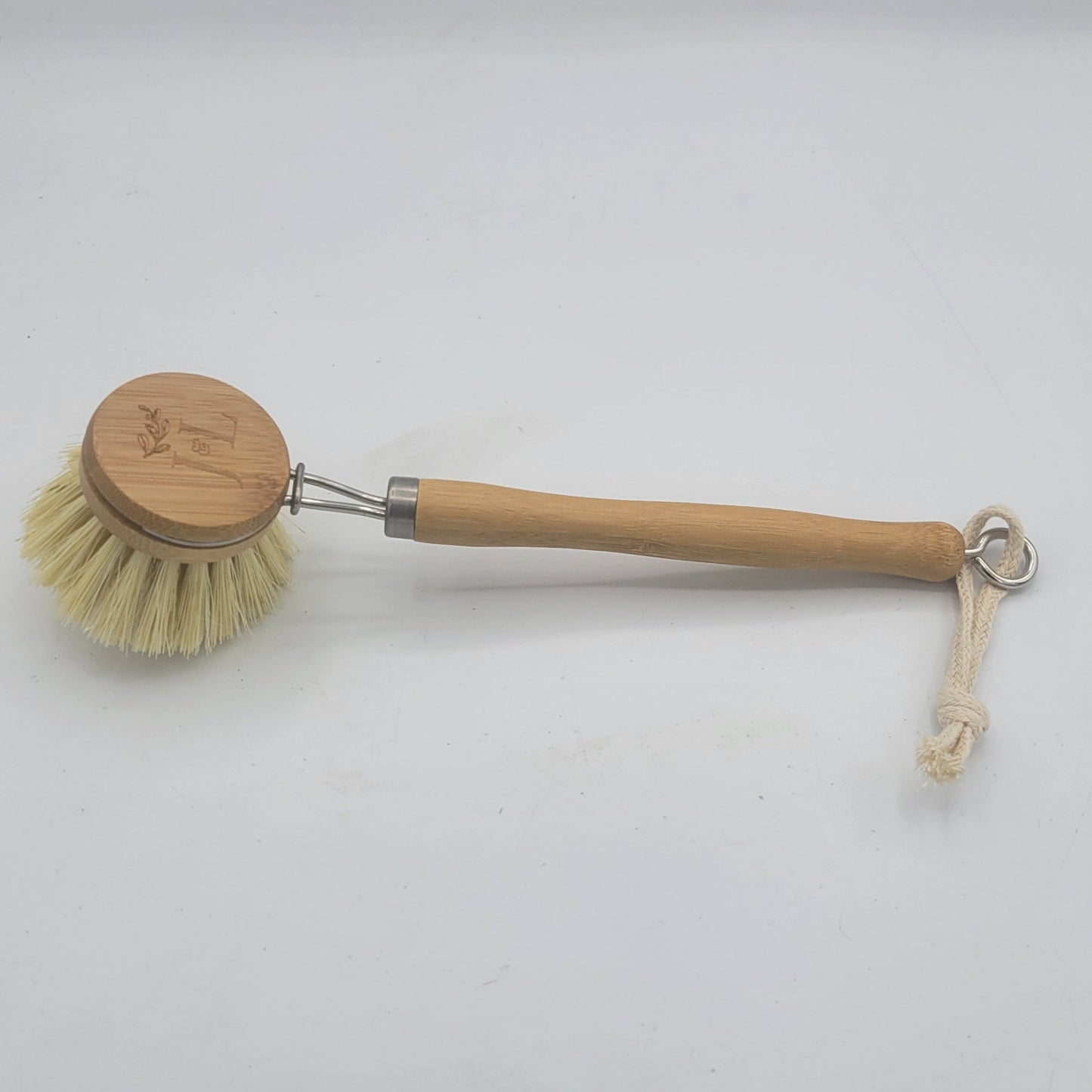 Bamboo Dish Brush With Long Handle-4