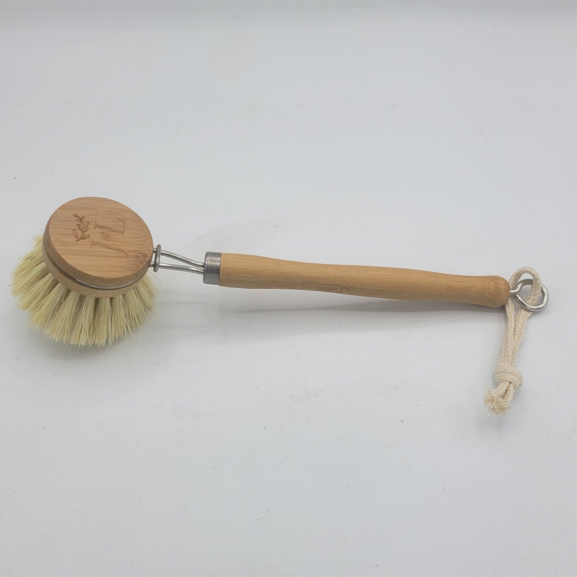 Bamboo Dish Brush With Long Handle-4