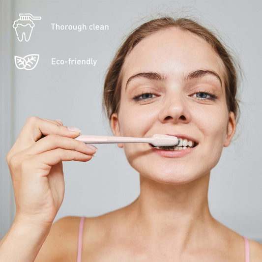 100% Eco-friendly Cedarwood Toothbrushes (6 Pack)-1