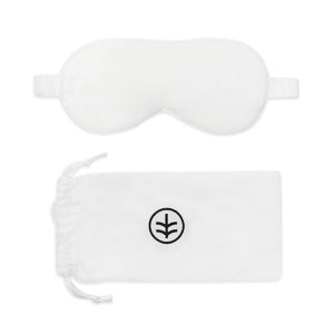Silk Sleep Eye Mask in White (Eucalyptus Silk)-0