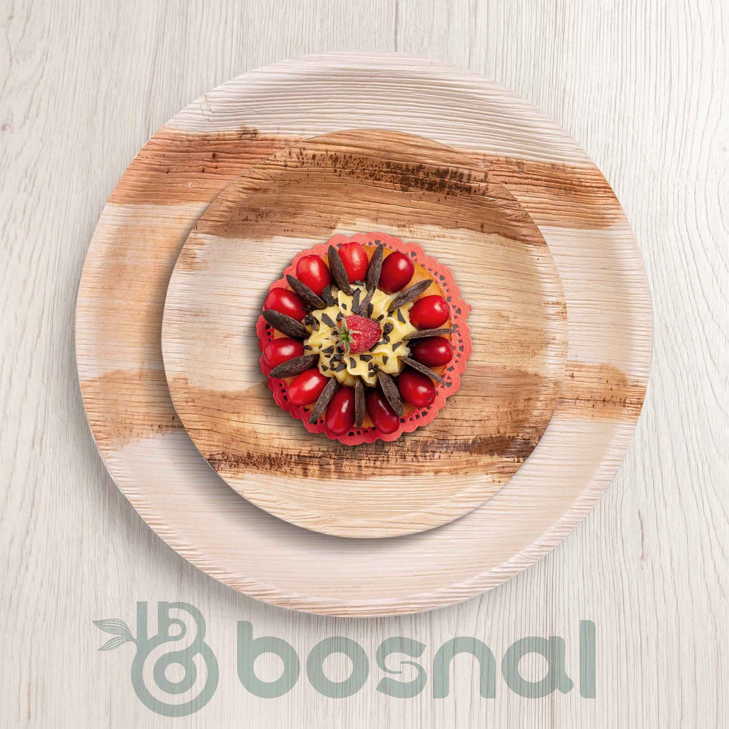 Palm Leaf Biodegradable Round Plates Combo – 50 pcs Set (25 each of 10" & 6" Plates), Eco-Friendly, Compostable, Bamboo-Wood Style, Durable & Restaurant-Grade Alternative to Paper Plates-2