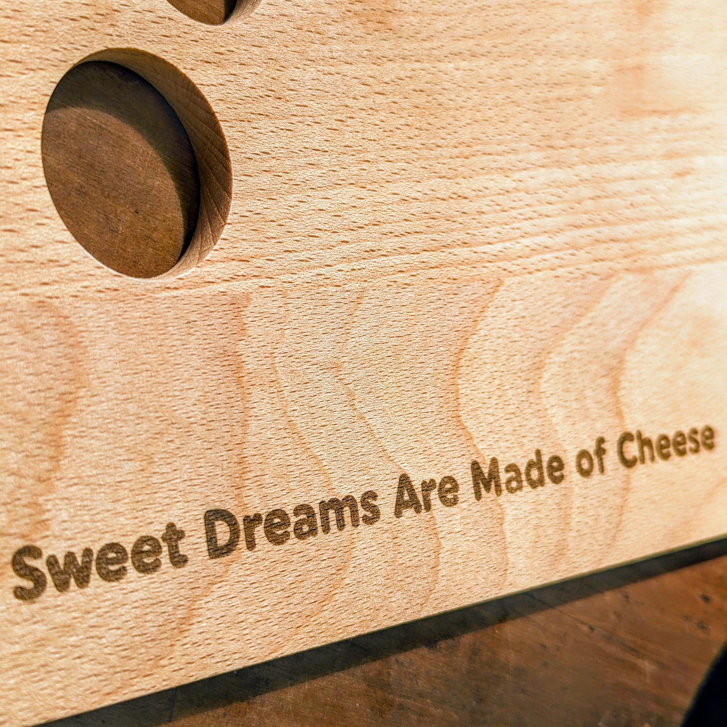 Beech Wood Cheese Board | Sustainable Wood Cheese Charcuterie Board, Chopping Board-2